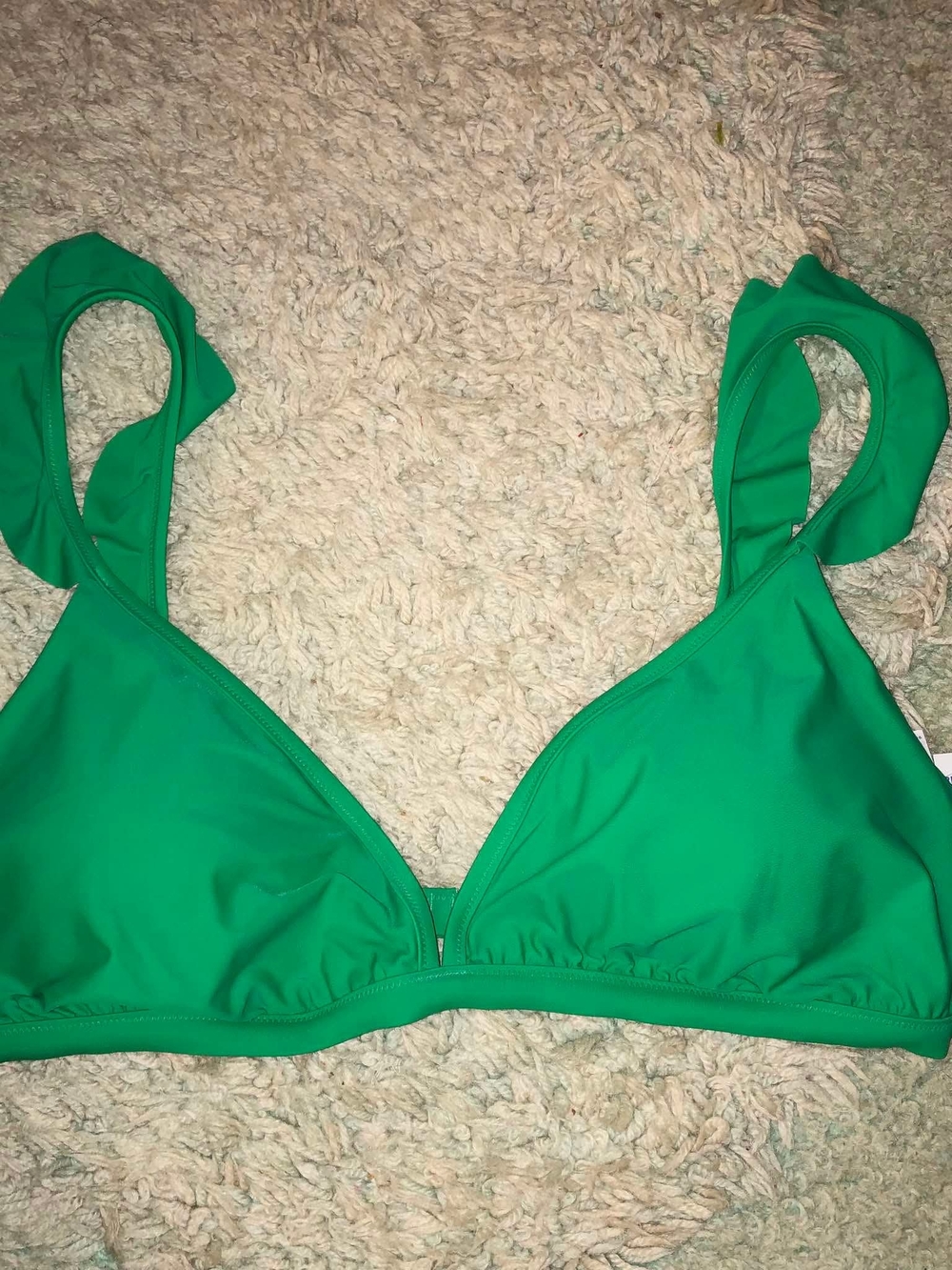 J.CREW Green Solid Triangle Bikini Swim Top Women’s Plus Size 2X